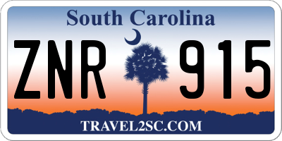 SC license plate ZNR915