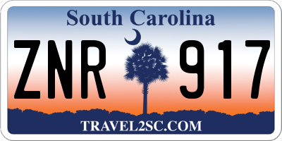SC license plate ZNR917