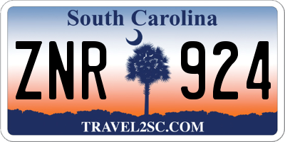 SC license plate ZNR924
