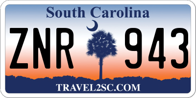 SC license plate ZNR943
