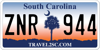 SC license plate ZNR944