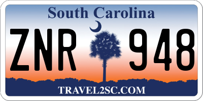 SC license plate ZNR948