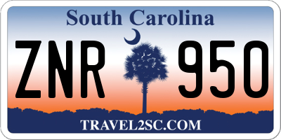 SC license plate ZNR950