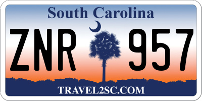 SC license plate ZNR957