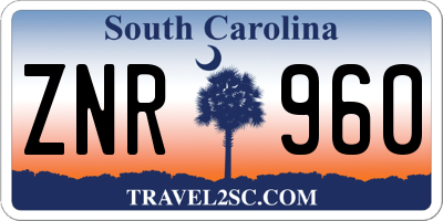 SC license plate ZNR960