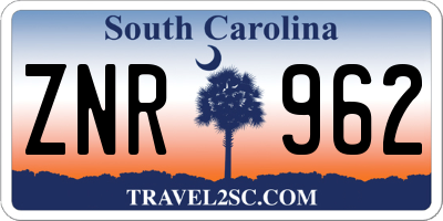 SC license plate ZNR962