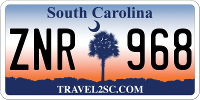 SC license plate ZNR968
