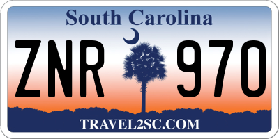 SC license plate ZNR970