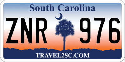SC license plate ZNR976