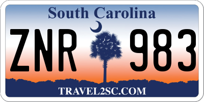 SC license plate ZNR983