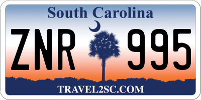 SC license plate ZNR995
