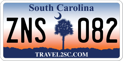 SC license plate ZNS082