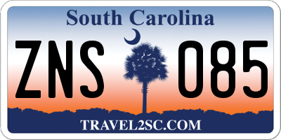 SC license plate ZNS085