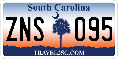 SC license plate ZNS095