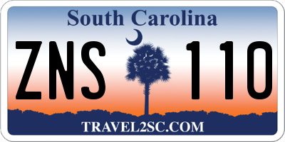 SC license plate ZNS110