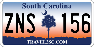 SC license plate ZNS156
