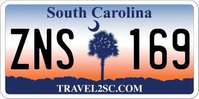 SC license plate ZNS169