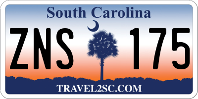 SC license plate ZNS175