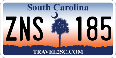 SC license plate ZNS185