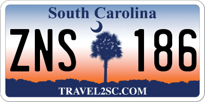 SC license plate ZNS186