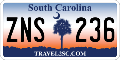 SC license plate ZNS236