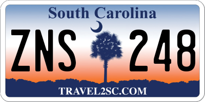 SC license plate ZNS248
