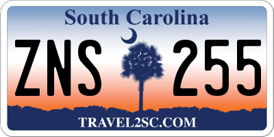 SC license plate ZNS255