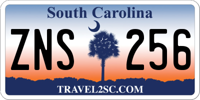 SC license plate ZNS256