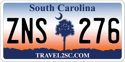 SC license plate ZNS276