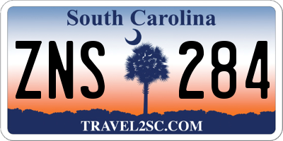SC license plate ZNS284