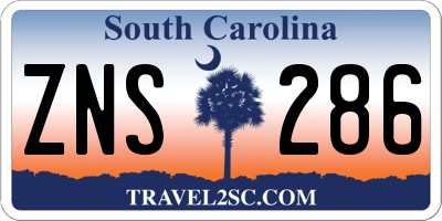 SC license plate ZNS286