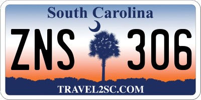 SC license plate ZNS306