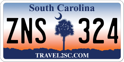 SC license plate ZNS324