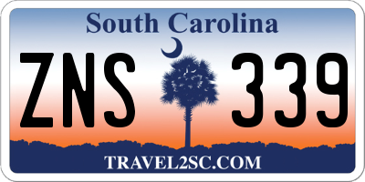 SC license plate ZNS339