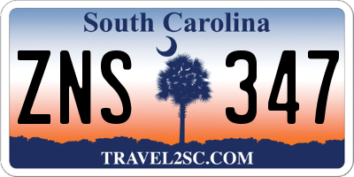 SC license plate ZNS347