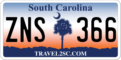 SC license plate ZNS366