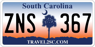 SC license plate ZNS367