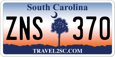 SC license plate ZNS370