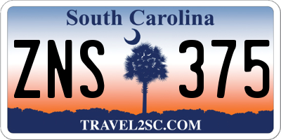 SC license plate ZNS375