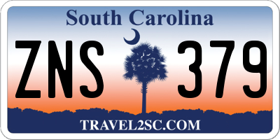 SC license plate ZNS379