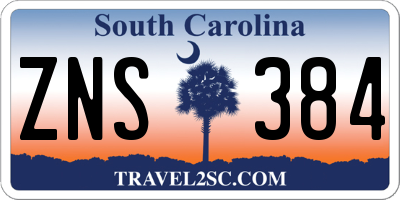 SC license plate ZNS384