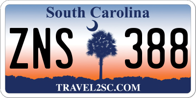 SC license plate ZNS388