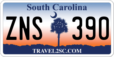 SC license plate ZNS390