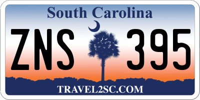 SC license plate ZNS395