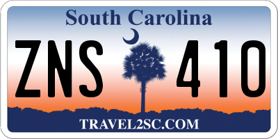 SC license plate ZNS410