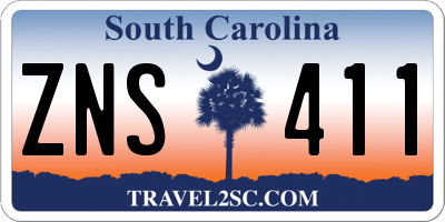 SC license plate ZNS411