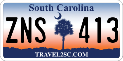 SC license plate ZNS413