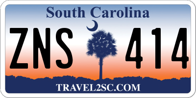 SC license plate ZNS414