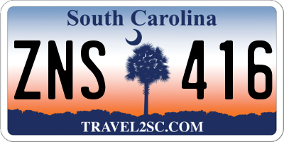 SC license plate ZNS416