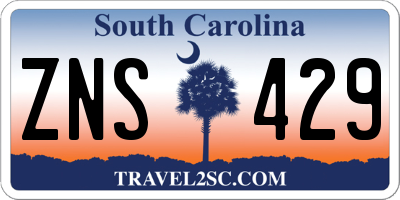 SC license plate ZNS429